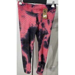 GK Fashion Yoga Pants Womans S/M Multi Color Tapered Poly Spandex Stretch NWT